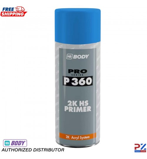 HB Body P360 2K HS Blue Primer Spray 400ml – Automotive High Build Aerosol
